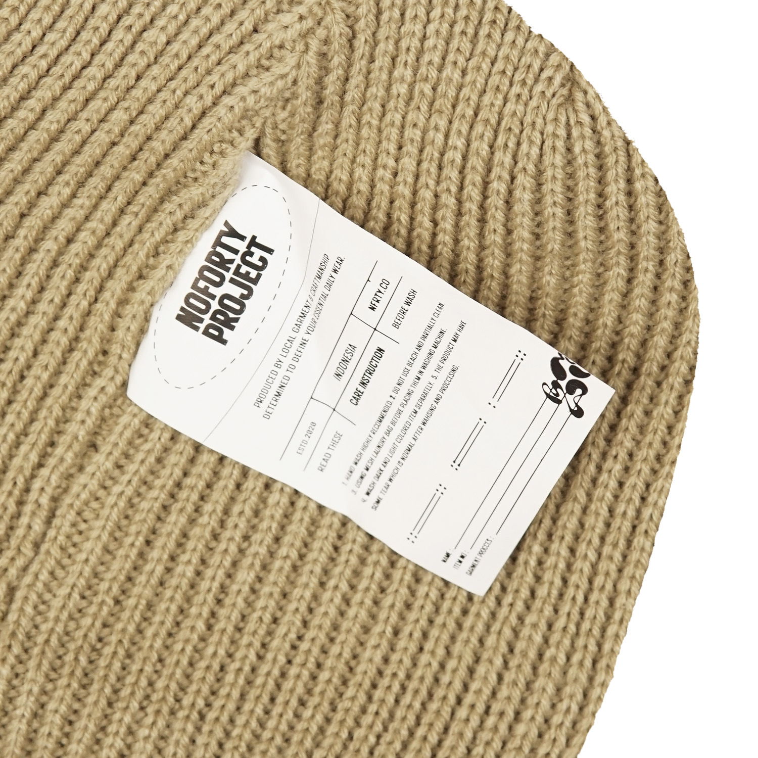 Noforty Project Beanie Hat Tuckle Cream