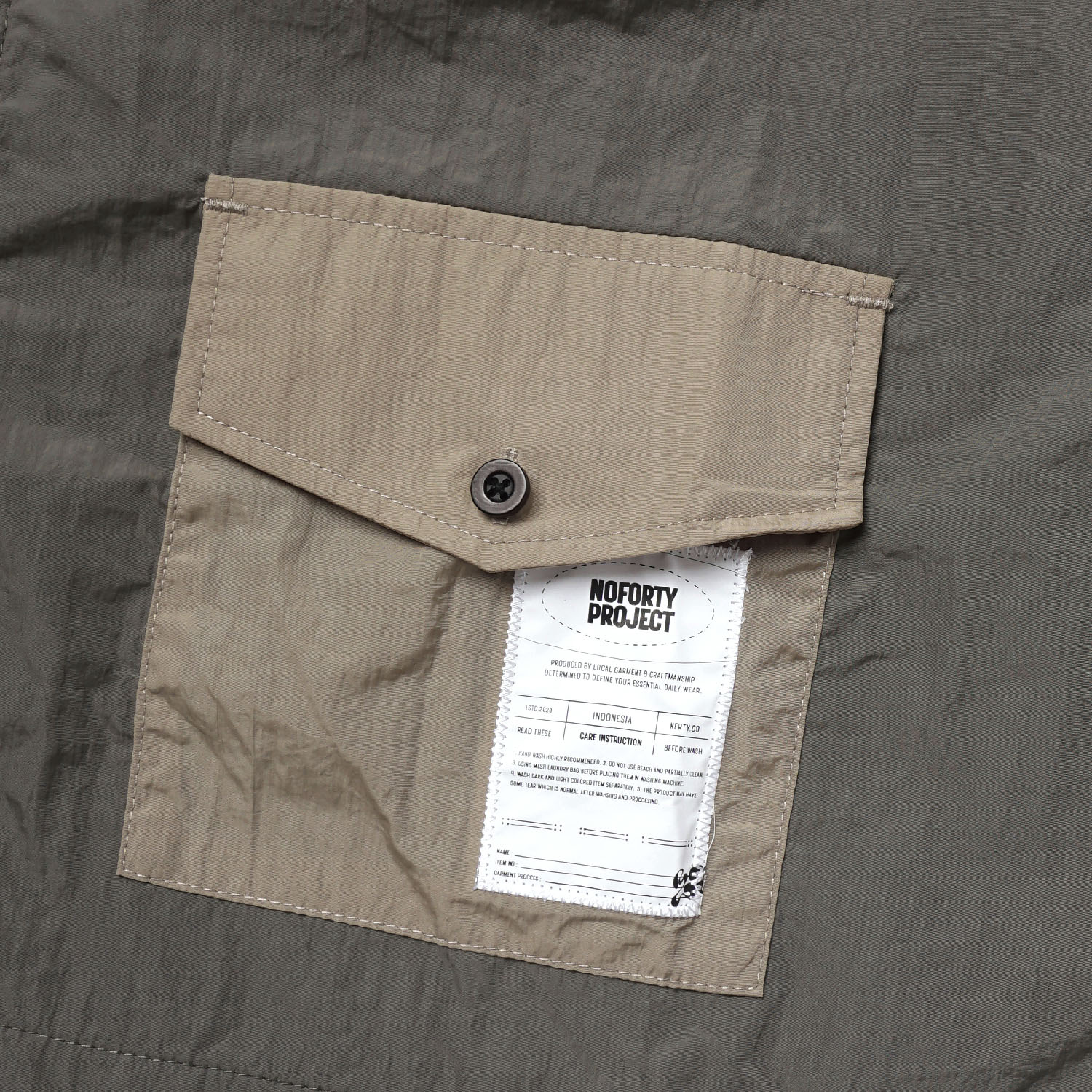Noforty Project Oversize Short Shirt Ginza Olive