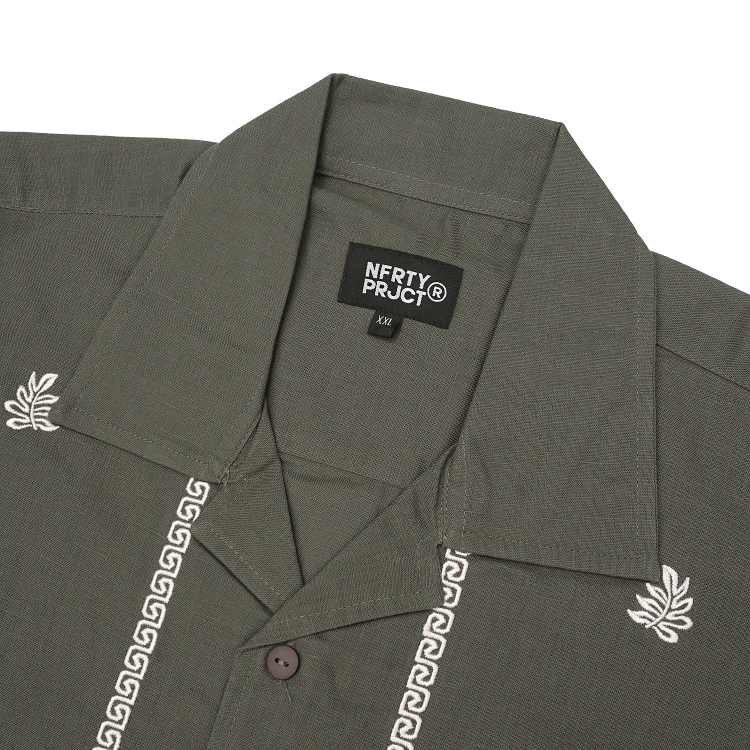 Noforty Project Oversize Short Shirt Linen Yara Olive