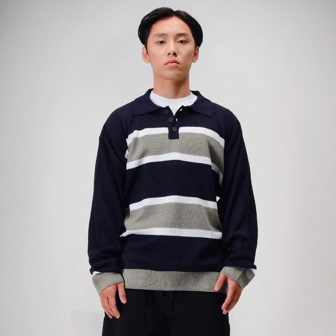 Noforty Project Loose Knit Sweater Raffel Blue