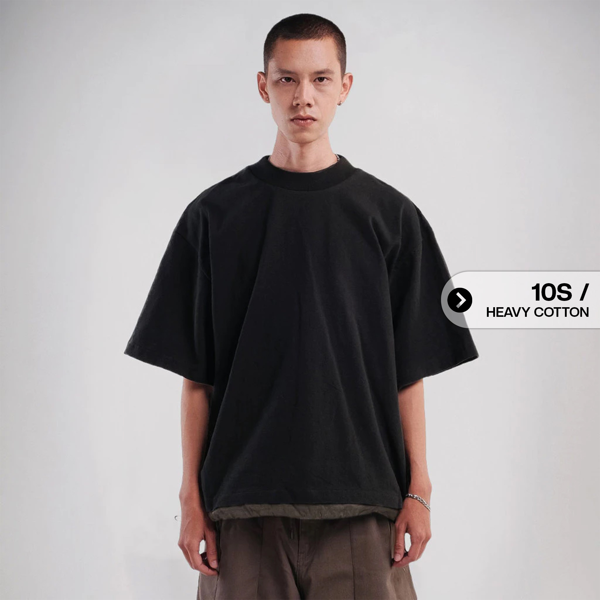 Noforty Project Oversize Tshirt Oblique Black