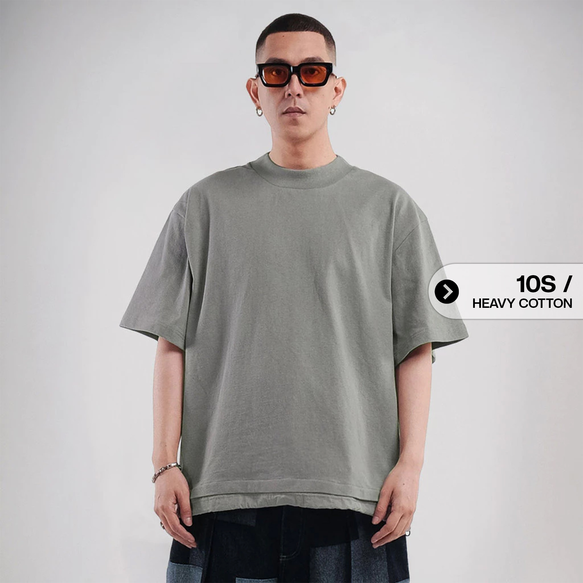 Noforty Project Oversize Tshirt Oblique Grey