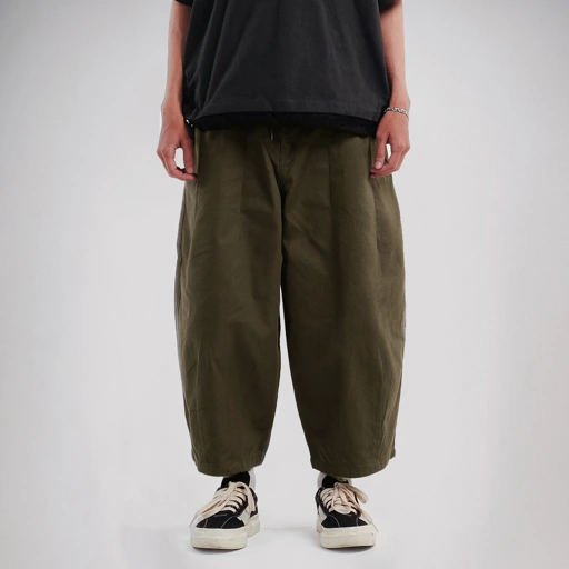 Image of Noforty Project Balloon Long Pants Namaste Olive