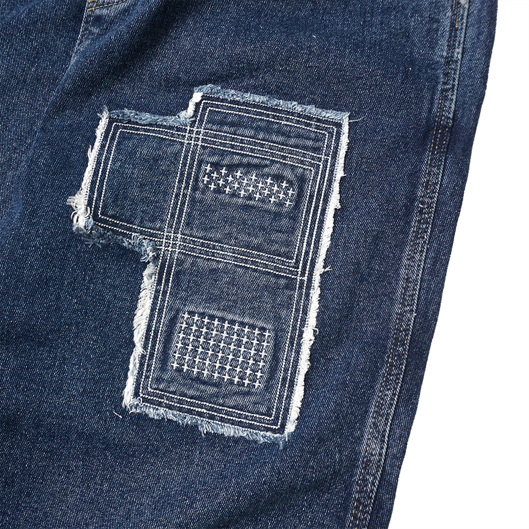 Noforty Project Long Baggy Jeans Pants Frank Carrot Medium Blue