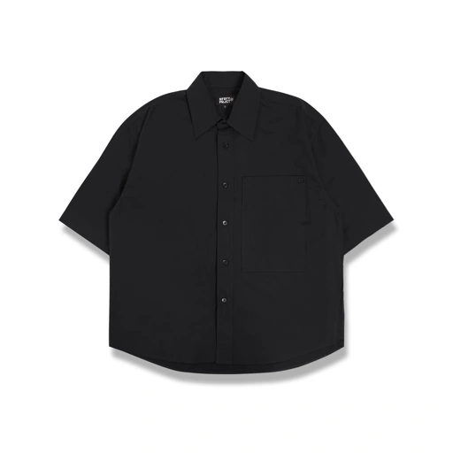 Image of Noforty Project Oversize Short Shirt Kaza Black