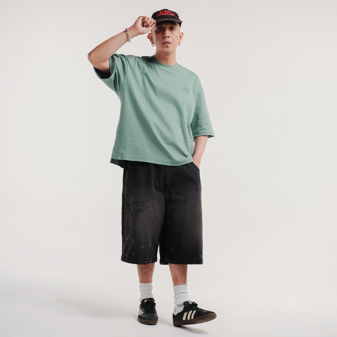 Noforty Project Oversize Tshirt Daijobu Rustic Green