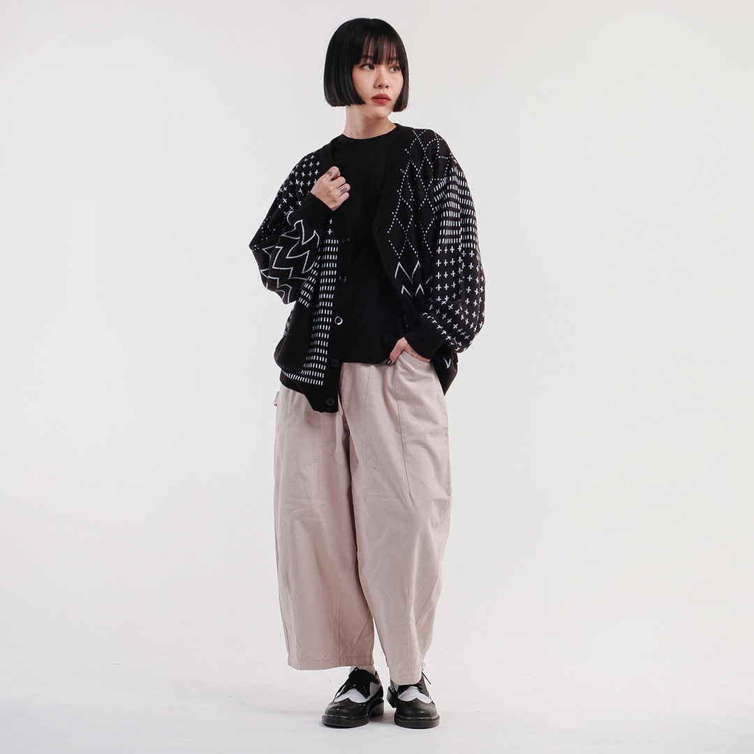 Noforty Project Loose Knit Cardigan Sirco Black