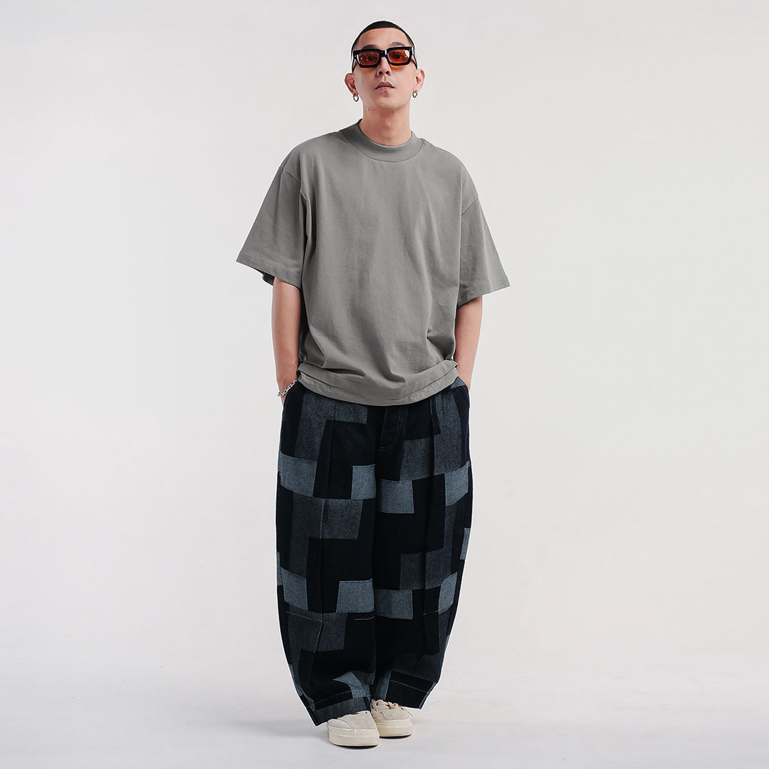 Noforty Project Oversize Tshirt Oblique Grey