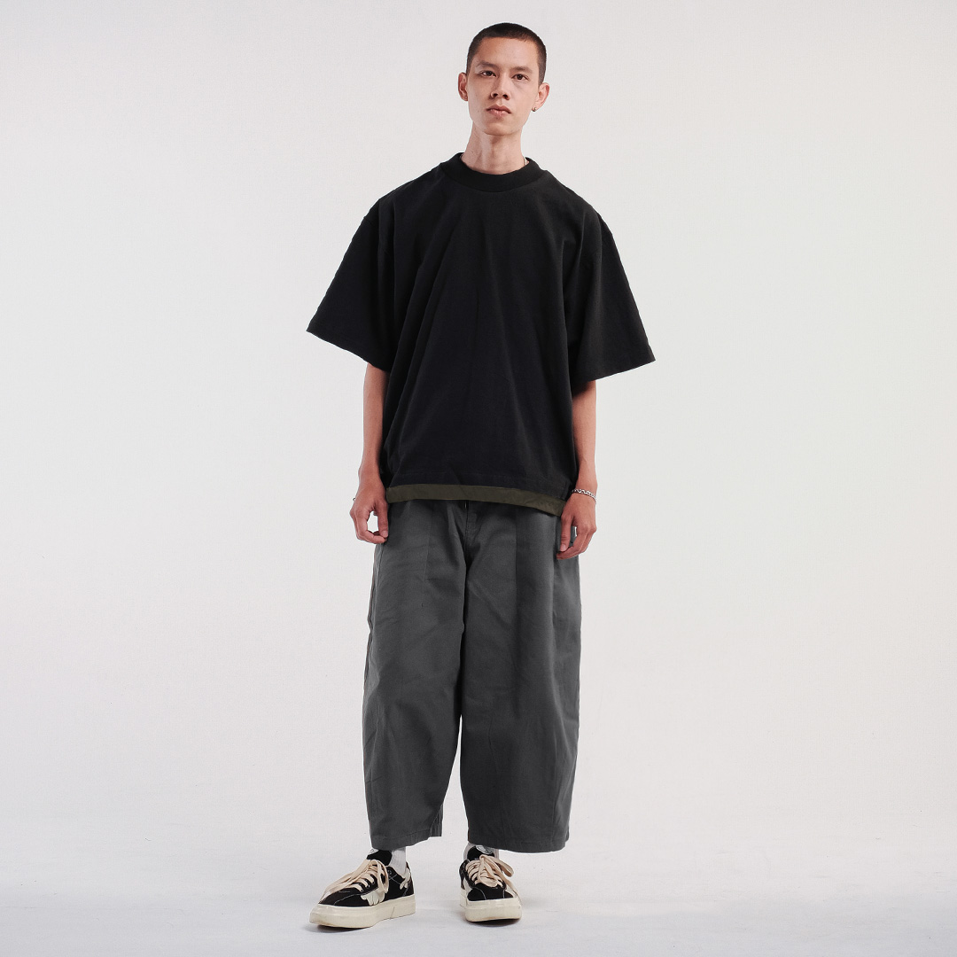 Noforty Project Oversize Tshirt Oblique Black