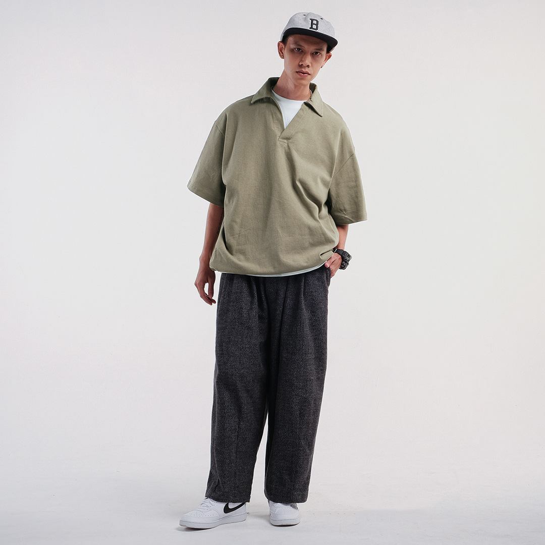 Noforty Project Oversize Poloshirt Luminer Olive