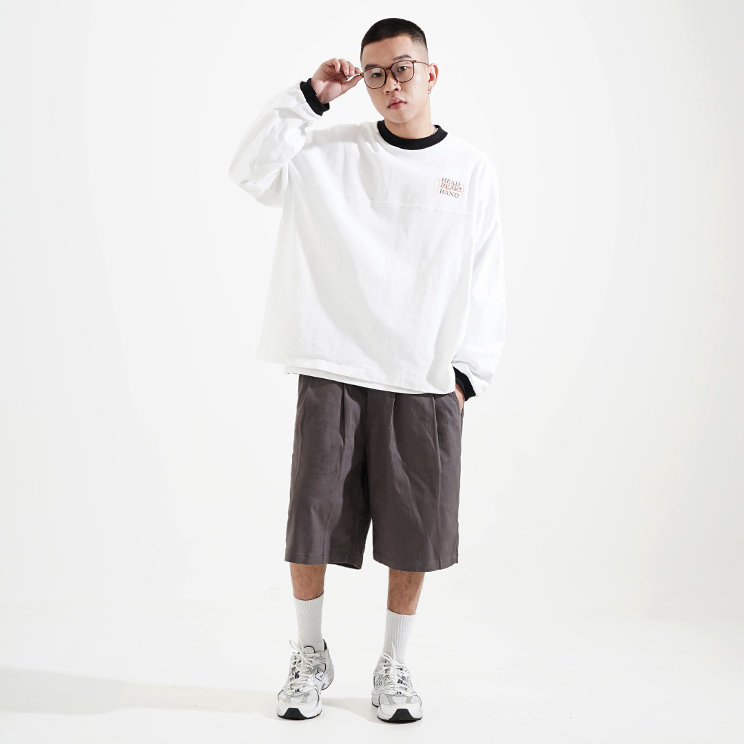 Noforty Project Oversize Long Sleeve Gregory White