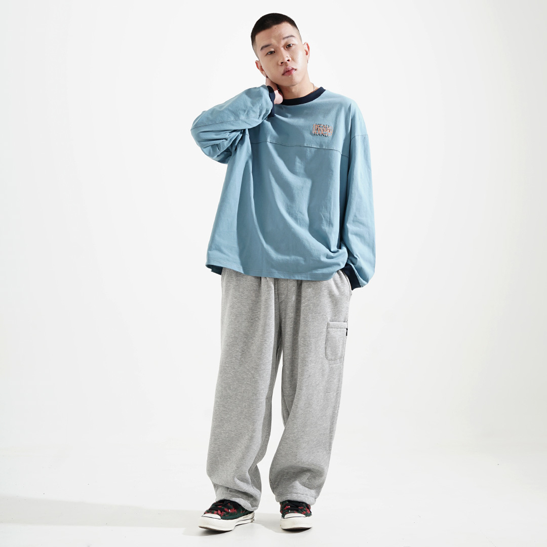 Noforty Project Oversize Long Sleeve Gregory Blue