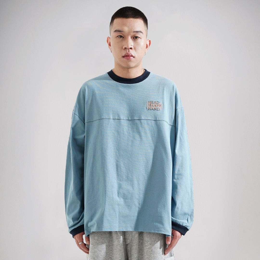 Noforty Project Oversize Long Sleeve Gregory Blue
