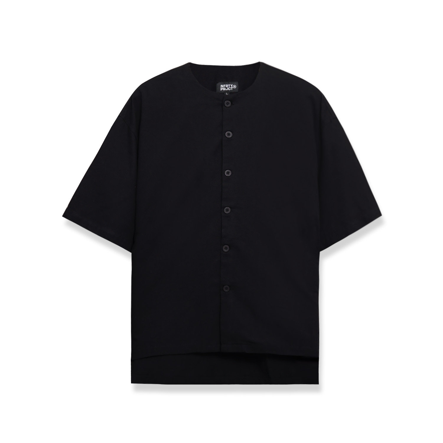 Noforty Project Oversize Colarless Shirt Ramsey Black