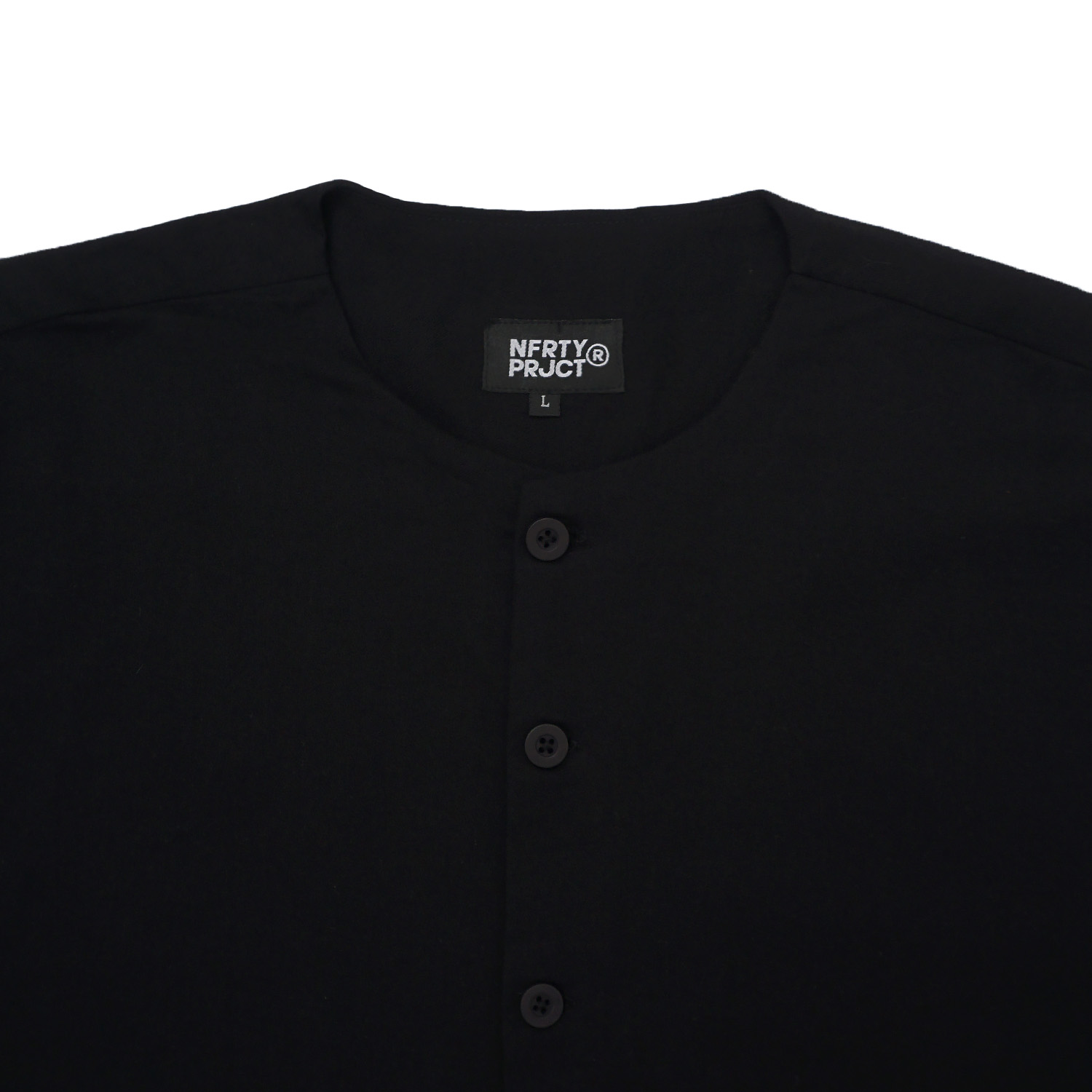 Noforty Project Oversize Colarless Shirt Ramsey Black