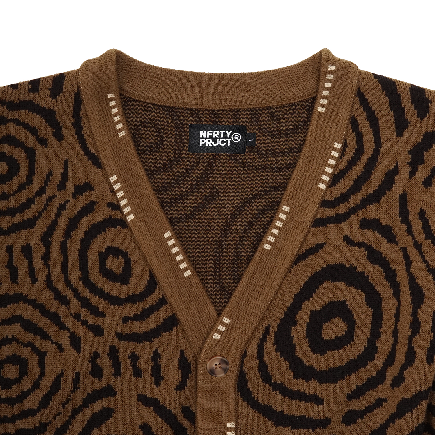 Noforty Project Oversize Knittwear Cardigan Obelum Brown