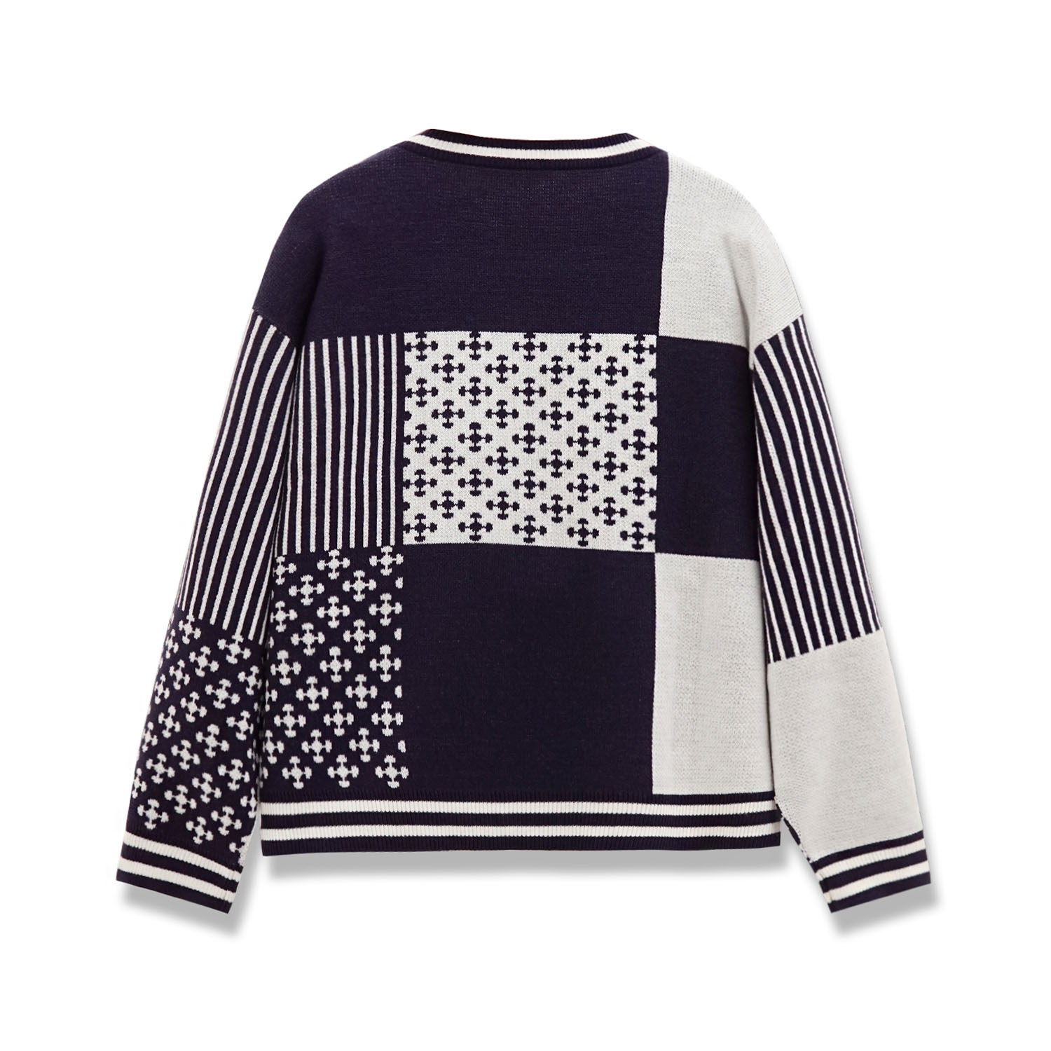 Noforty Project Oversize Knittwear Sweater Crewneck Benzo Navy Blue