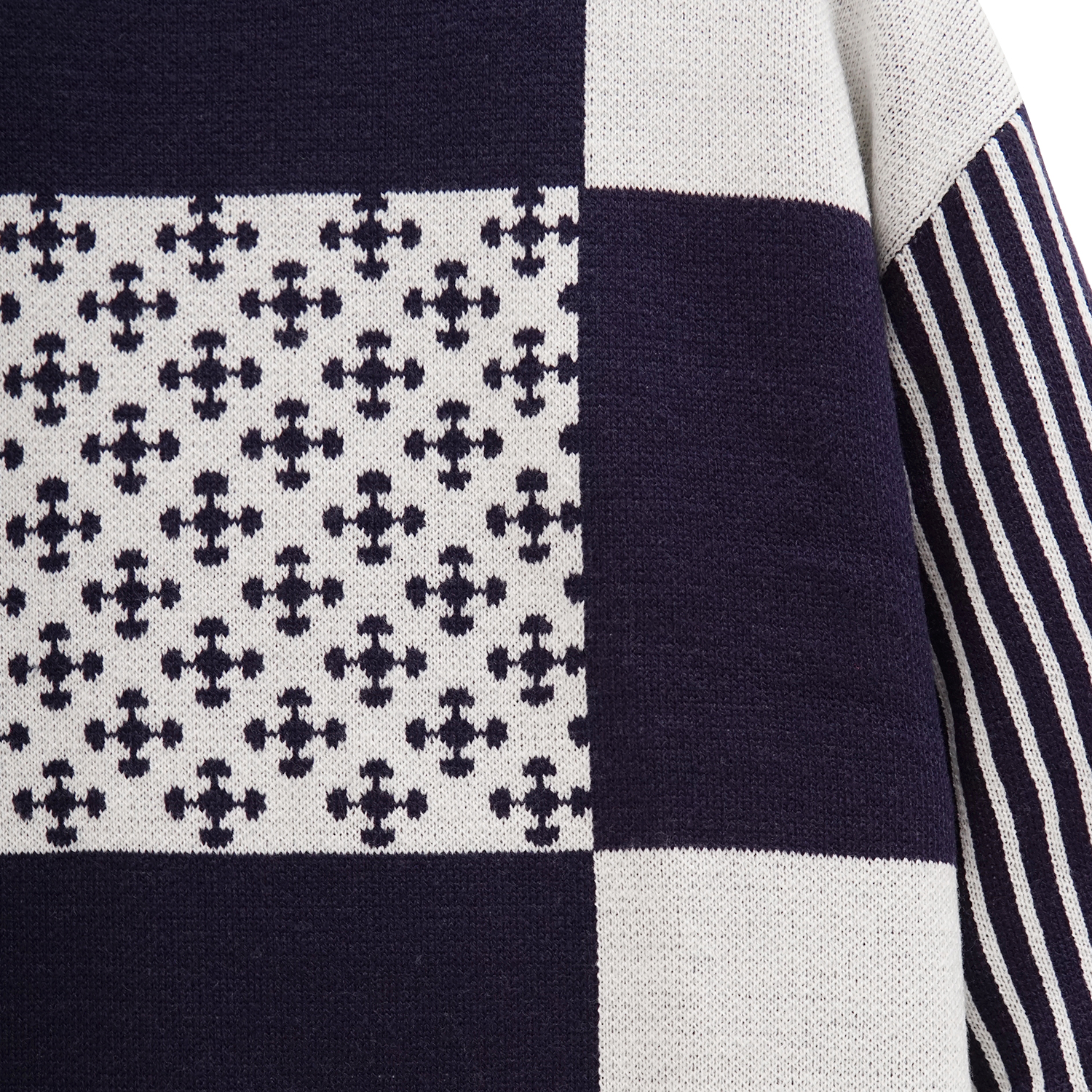 Noforty Project Oversize Knittwear Sweater Crewneck Benzo Navy Blue