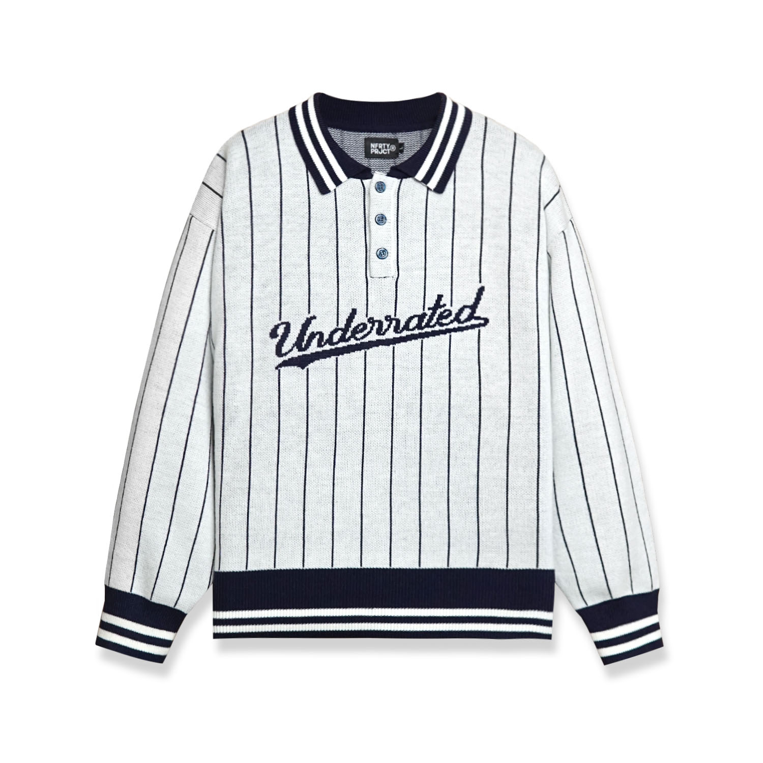 Noforty Project Oversize Knittwar Sweater Rugby Nismo White