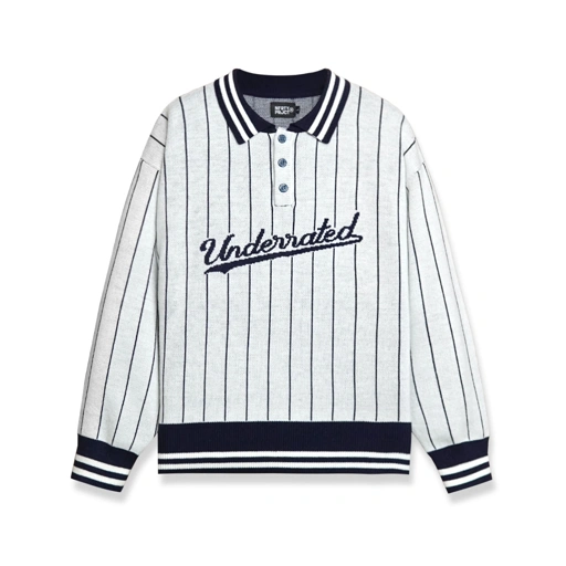 Image of Noforty Project Oversize Knittwar Sweater Rugby Nismo White