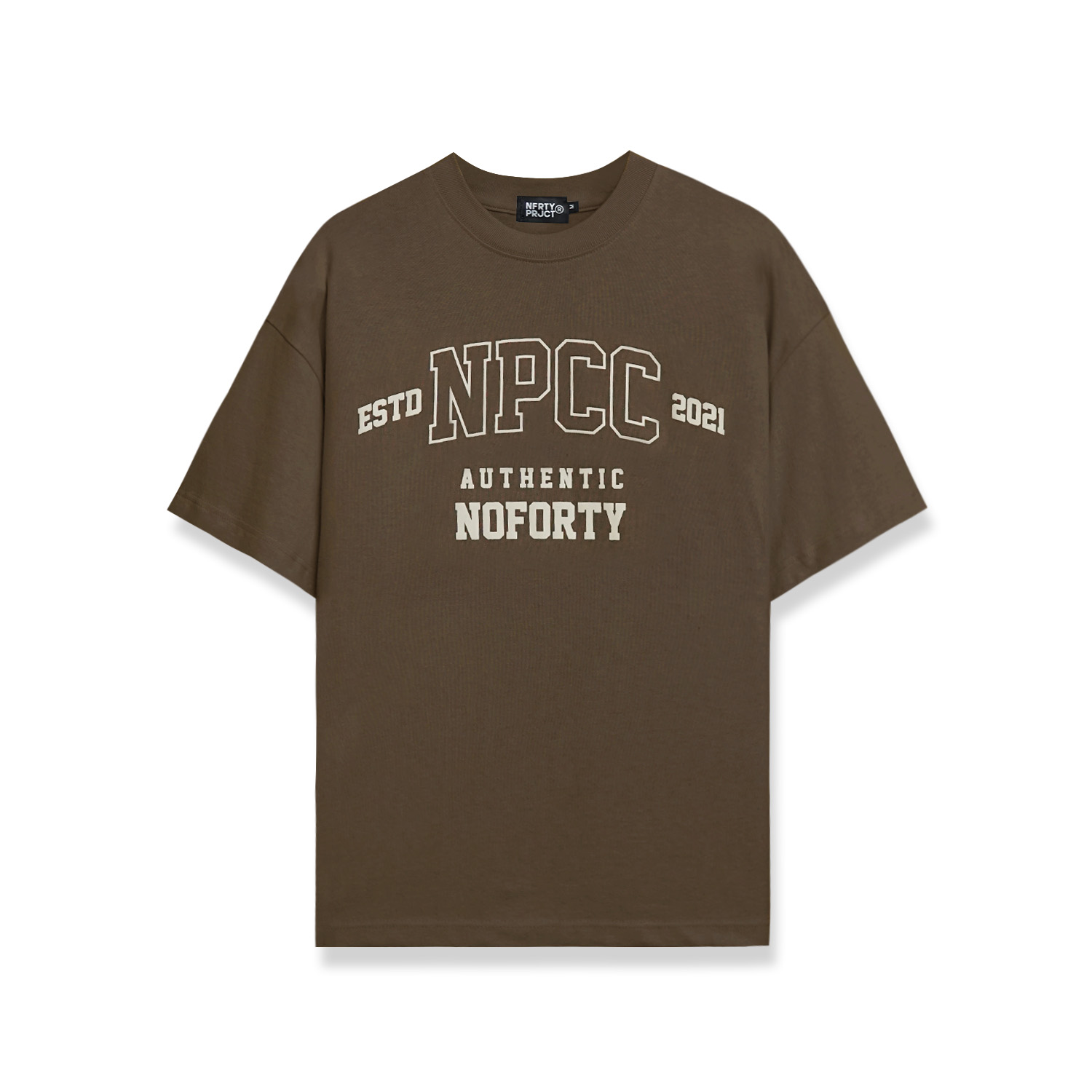 Noforty Project Oversize Tshirt College Brown