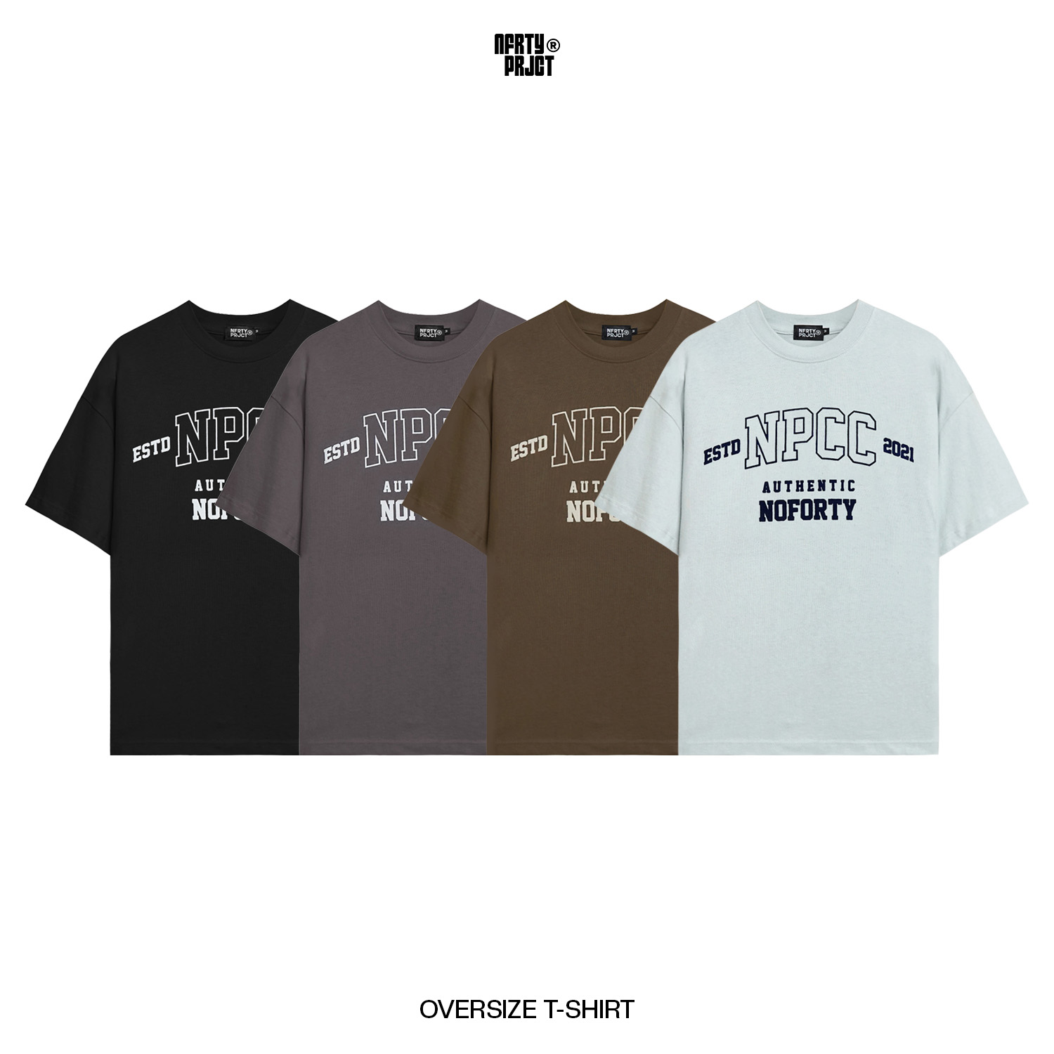 Noforty Project Oversize Tshirt College Brown