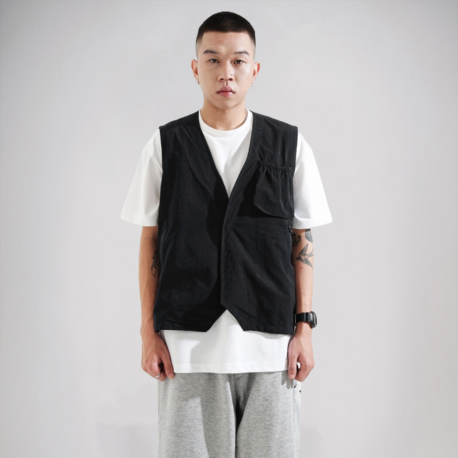 Noforty Project Nylon Vest Humera Black