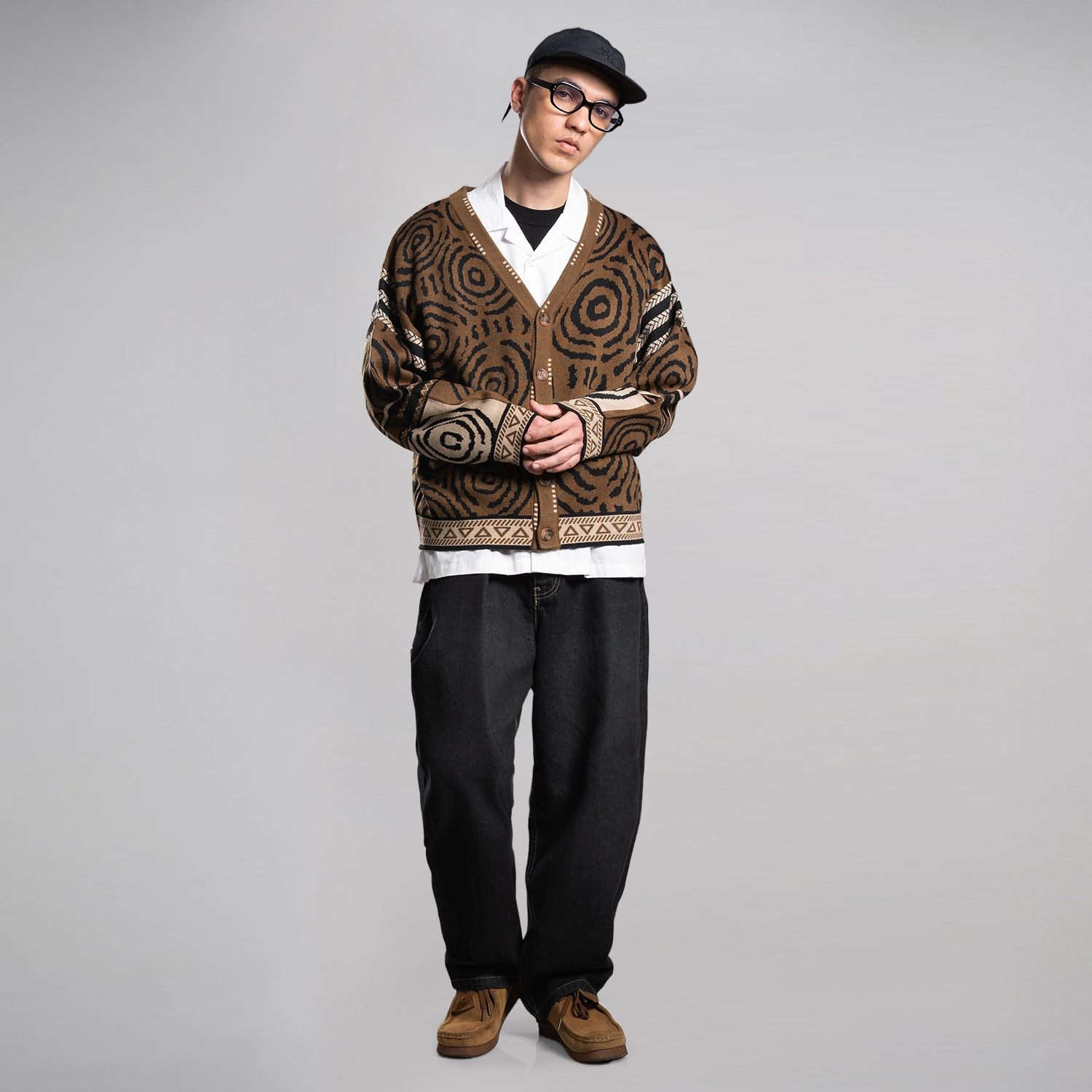 Noforty Project Oversize Knittwear Cardigan Obelum Brown