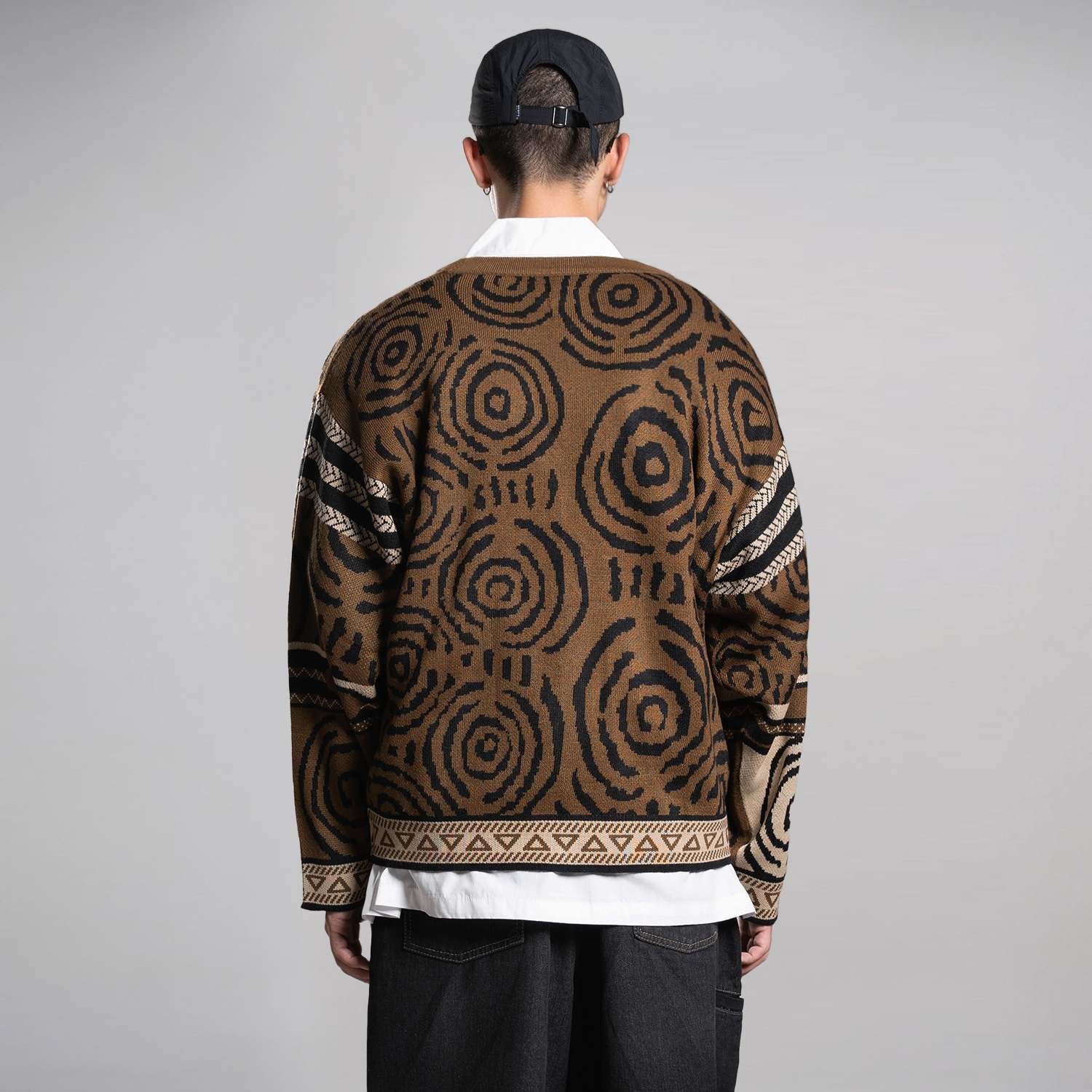 Noforty Project Oversize Knittwear Cardigan Obelum Brown