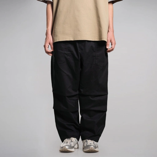 Noforty Project Oversize Long Baggy Pants Navara Black