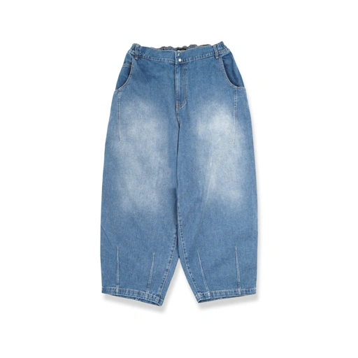 Image of Noforty Project Baloon Denim Pants Saigon Medium Blue