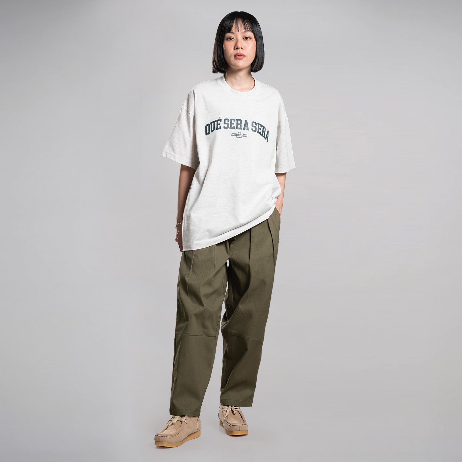 Noforty Project Oversize Tshirt Que Sera Grey