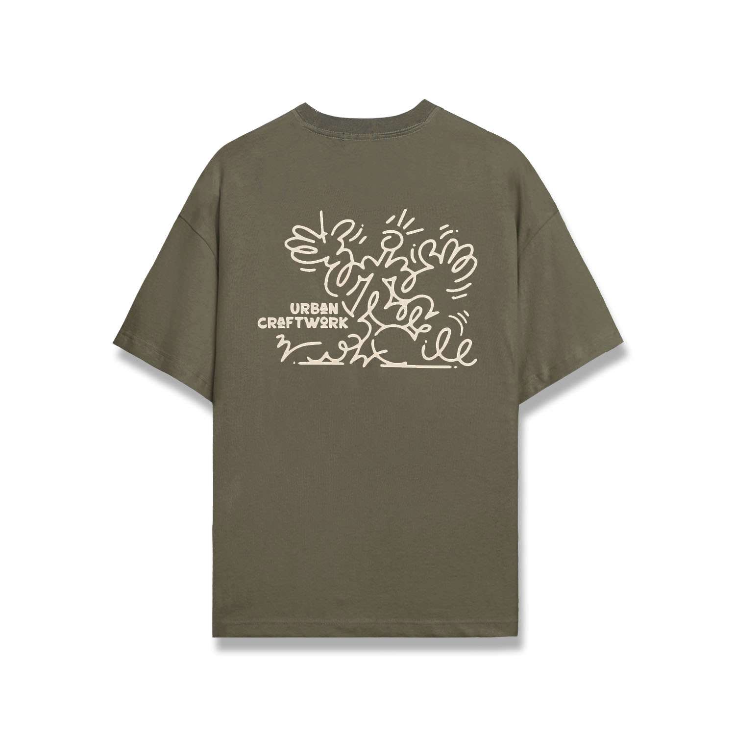 Noforty Project Oversize Tshirt Human Green