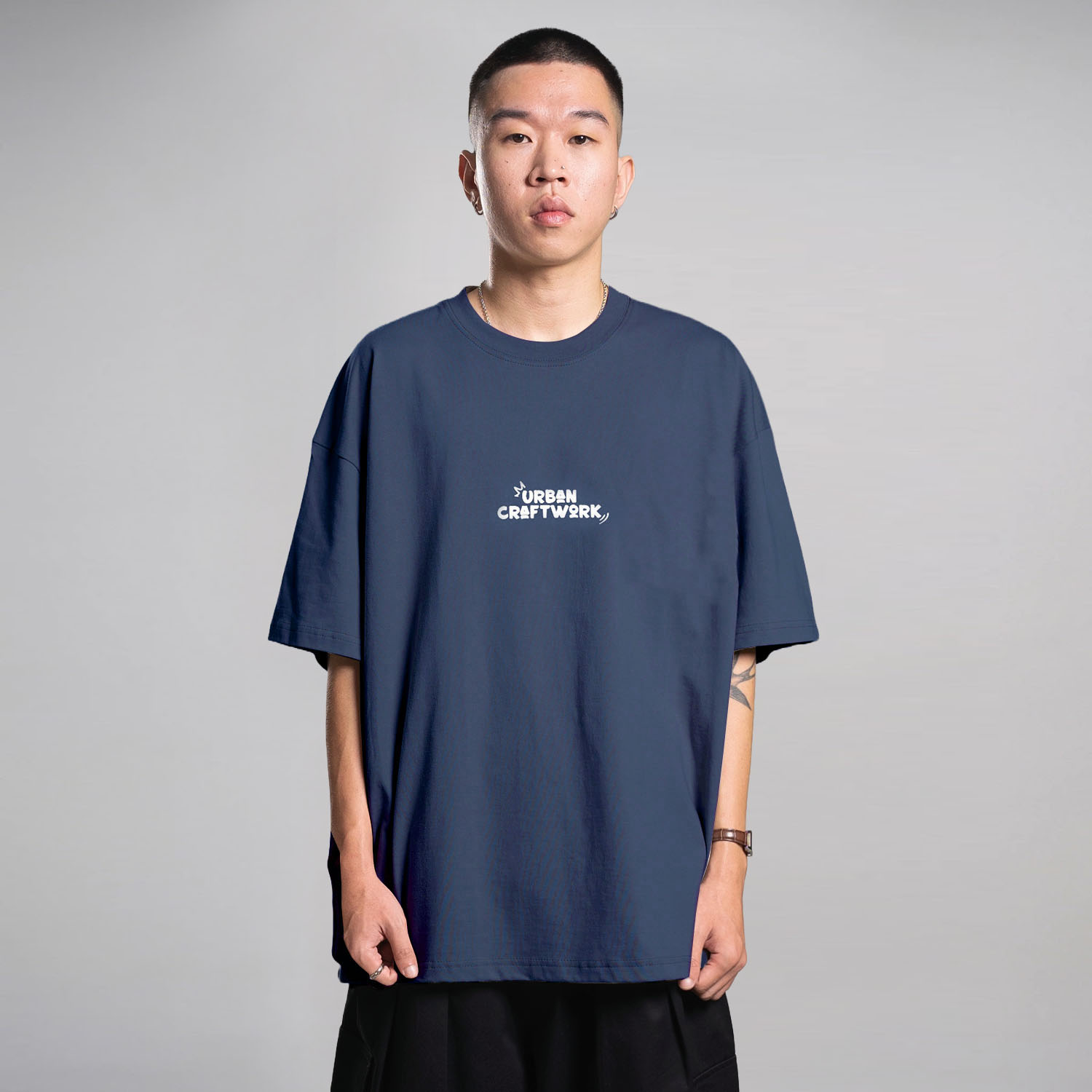 Noforty Project Oversize Tshirt Human Blue