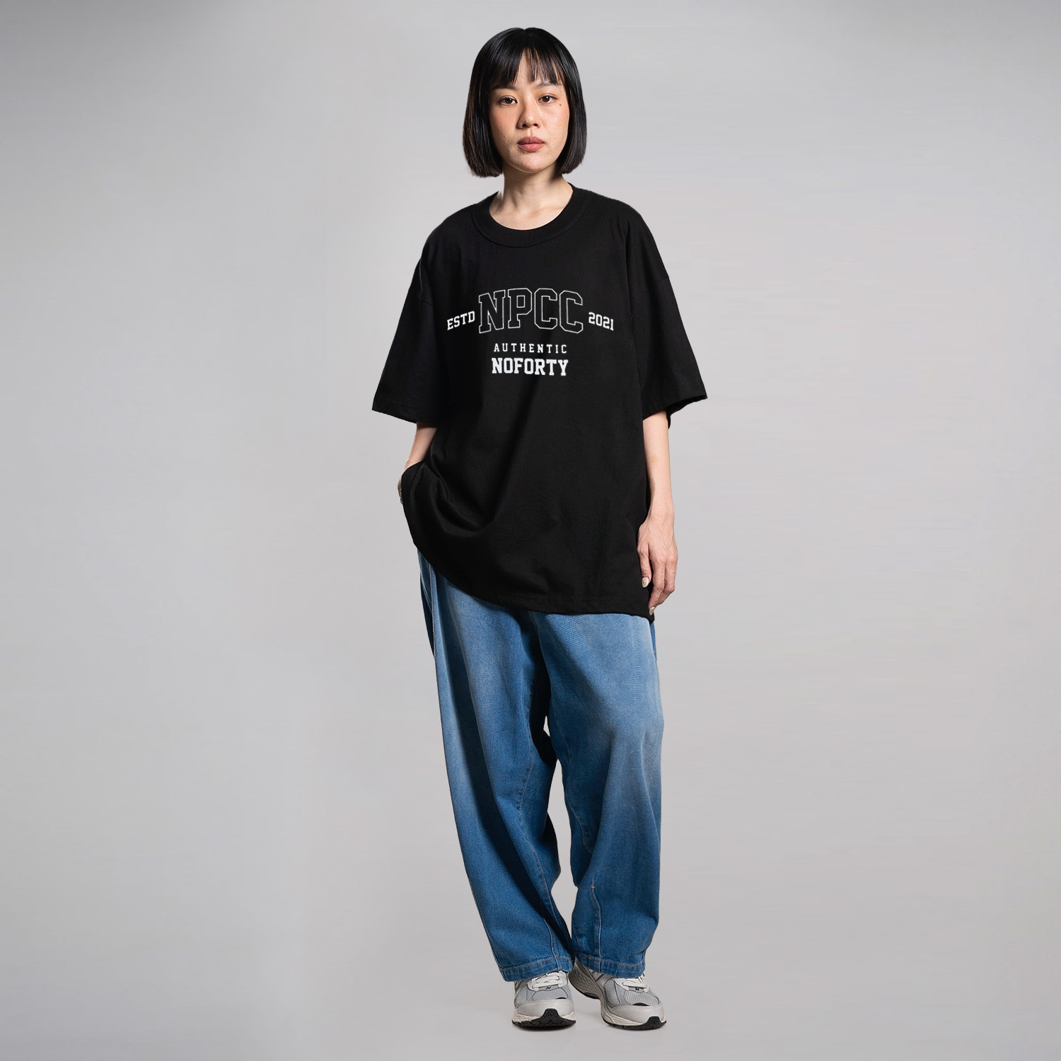 Noforty Project Oversize Tshirt College Black