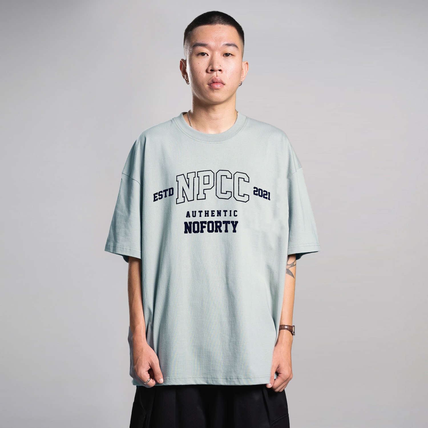 Noforty Project Oversize Tshirt College Blue