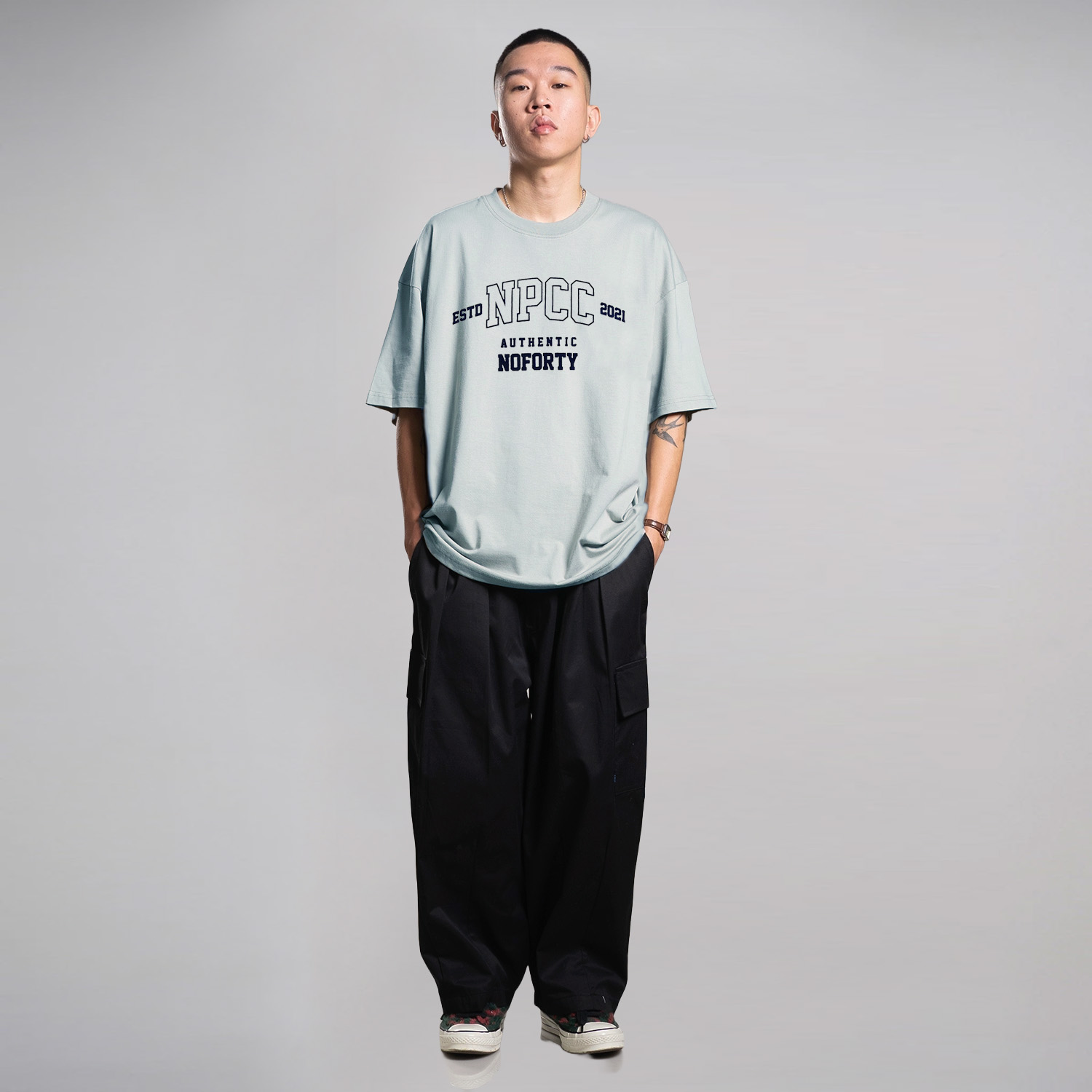 Noforty Project Oversize Tshirt College Blue
