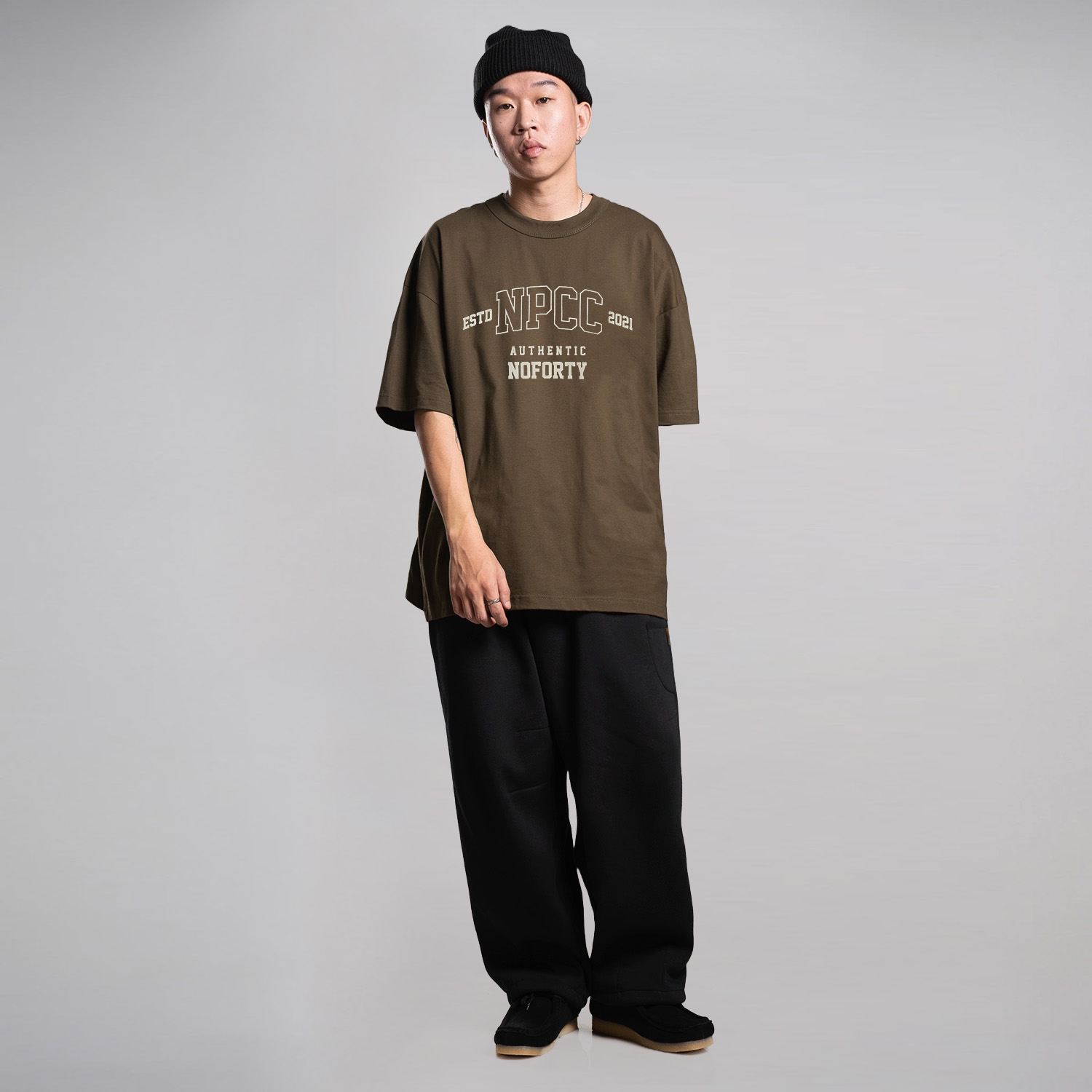 Noforty Project Oversize Tshirt College Brown