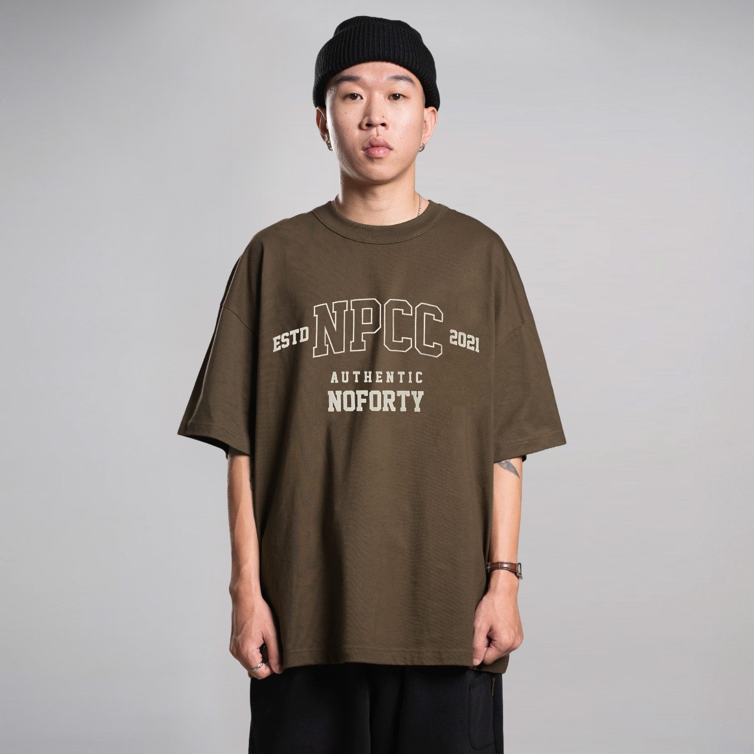 Noforty Project Oversize Tshirt College Brown