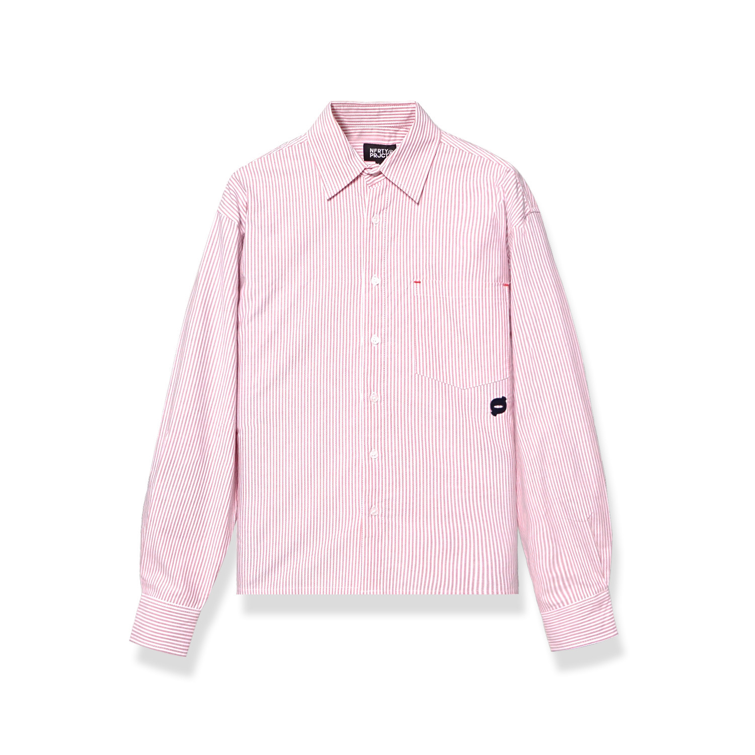 Noforty Project Oversize Stripe Long Shirt Reedem Red
