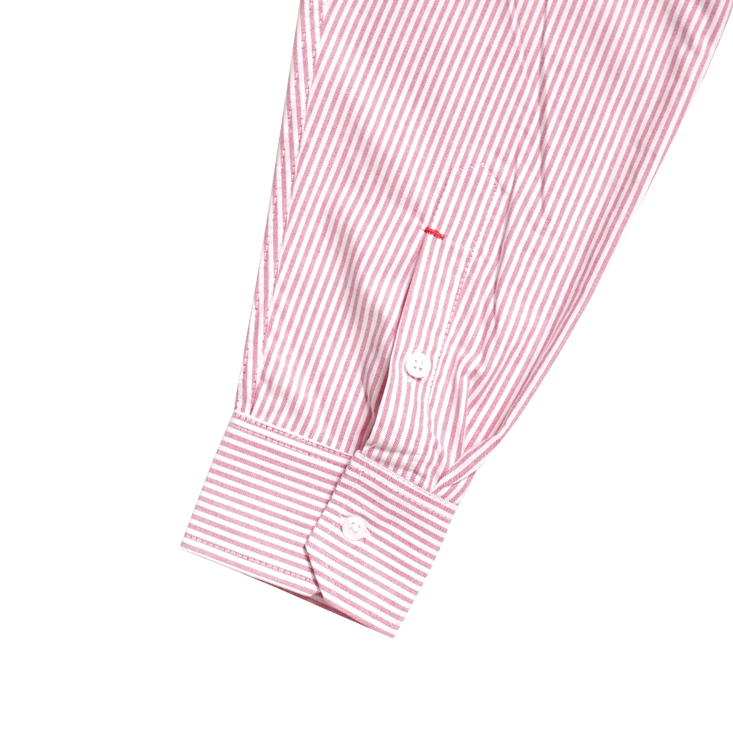 Noforty Project Oversize Stripe Long Shirt Reedem Red