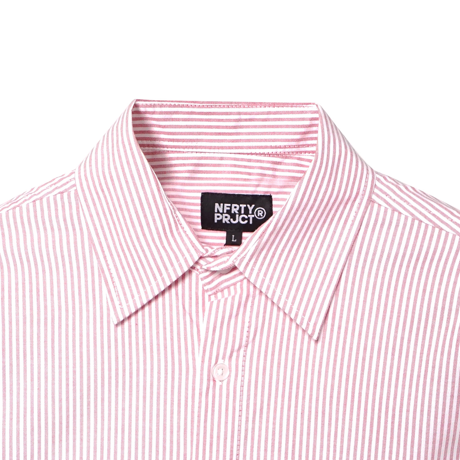 Noforty Project Oversize Stripe Long Shirt Reedem Red