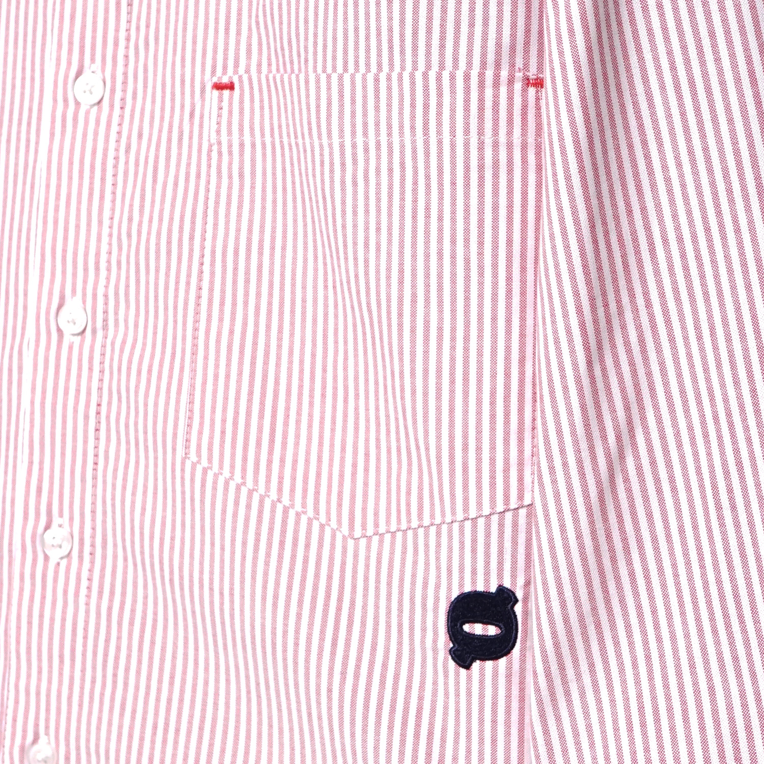 Noforty Project Oversize Stripe Long Shirt Reedem Red