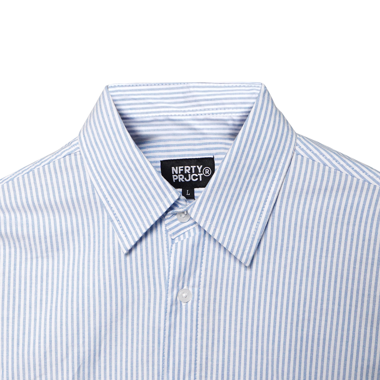 Noforty Project Oversize Stripe Long Shirt Reedem Blue
