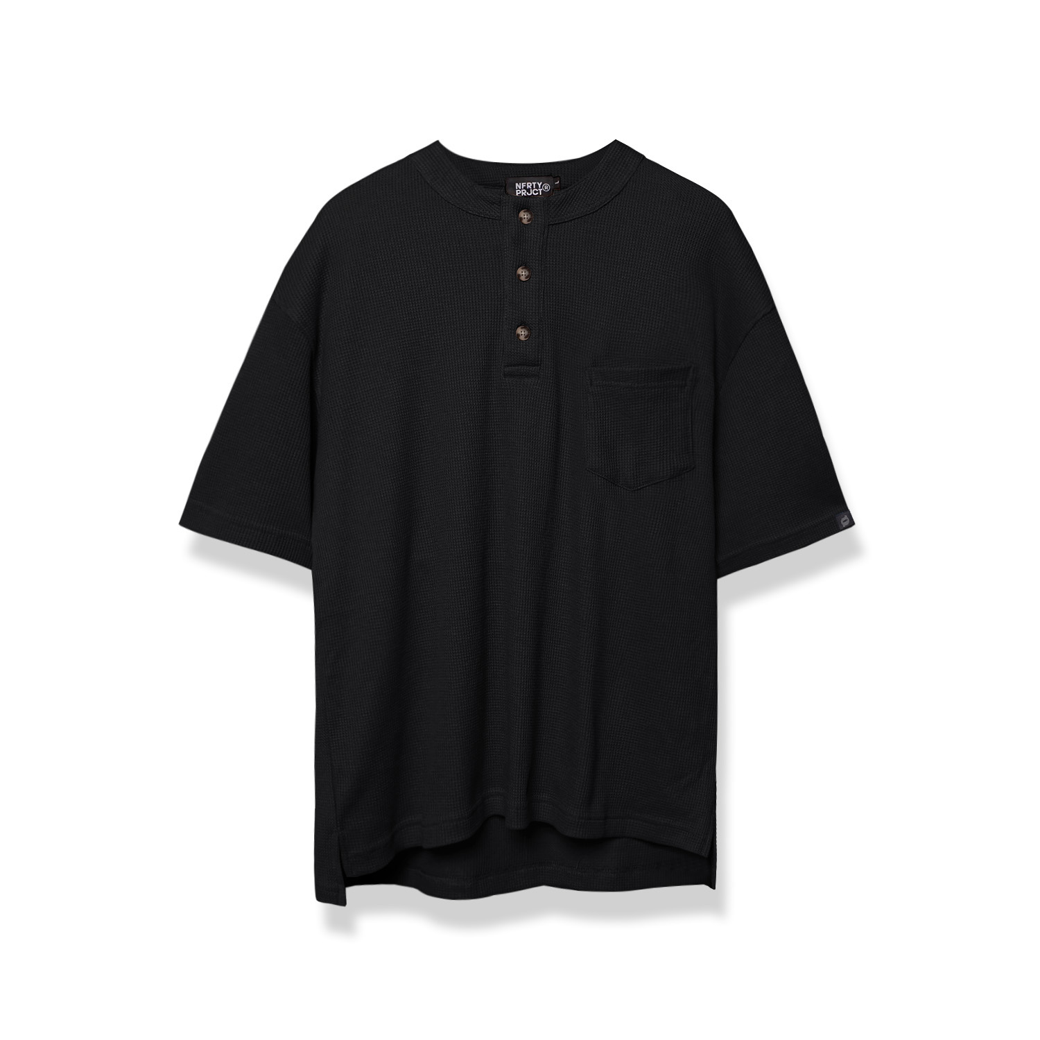 Noforty Project Oversize Poloshirt Waffle Syma Black