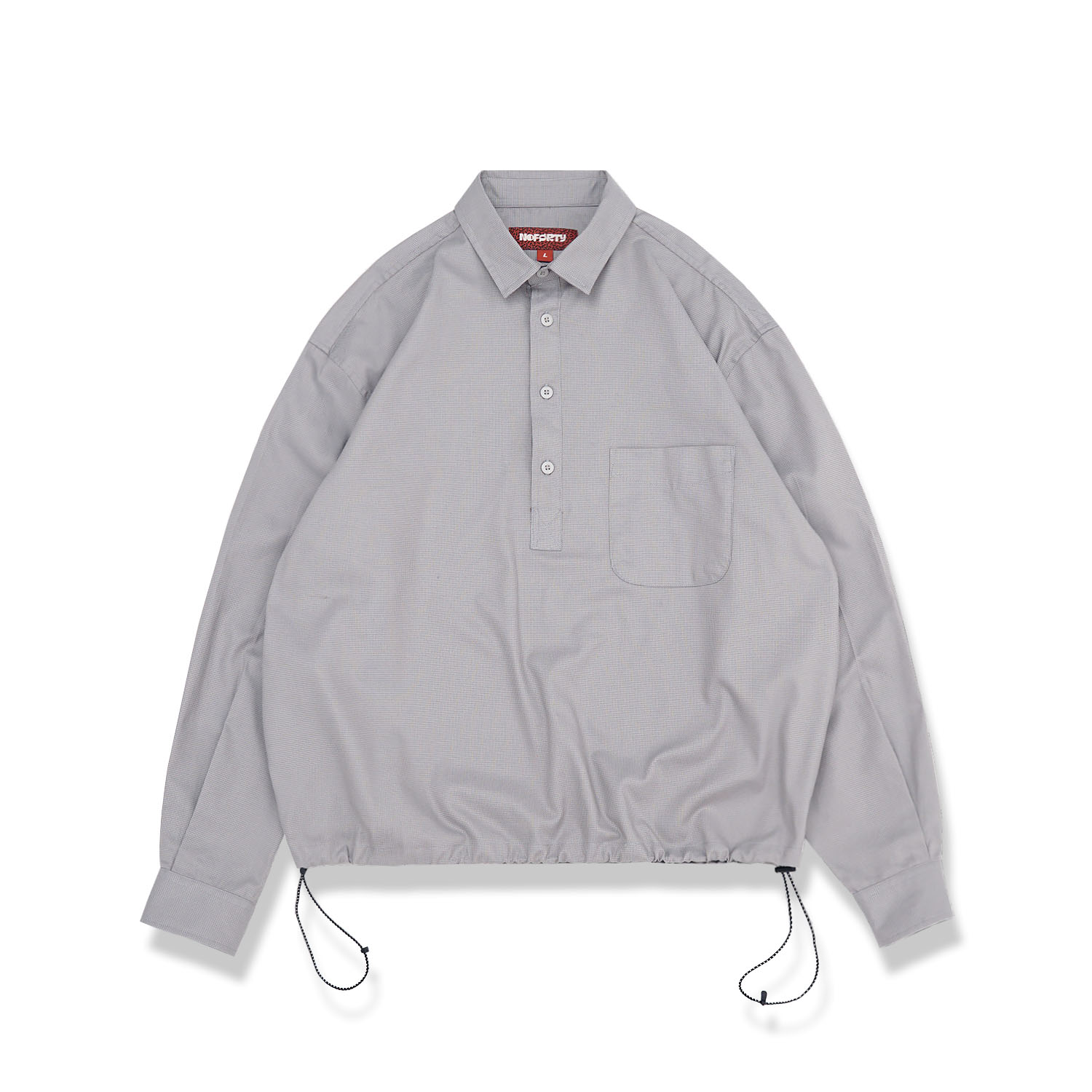 Noforty Project Oversize Boxy Long Shirt Eiji Grey