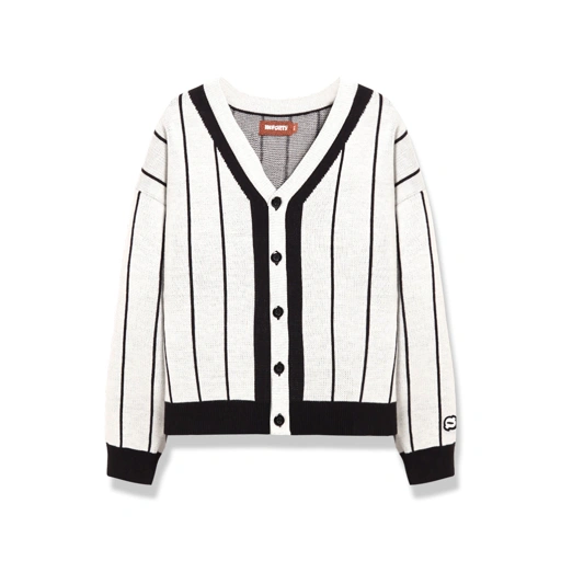 Image of Noforty Project Oversize Knittwear Cardigan Huper White