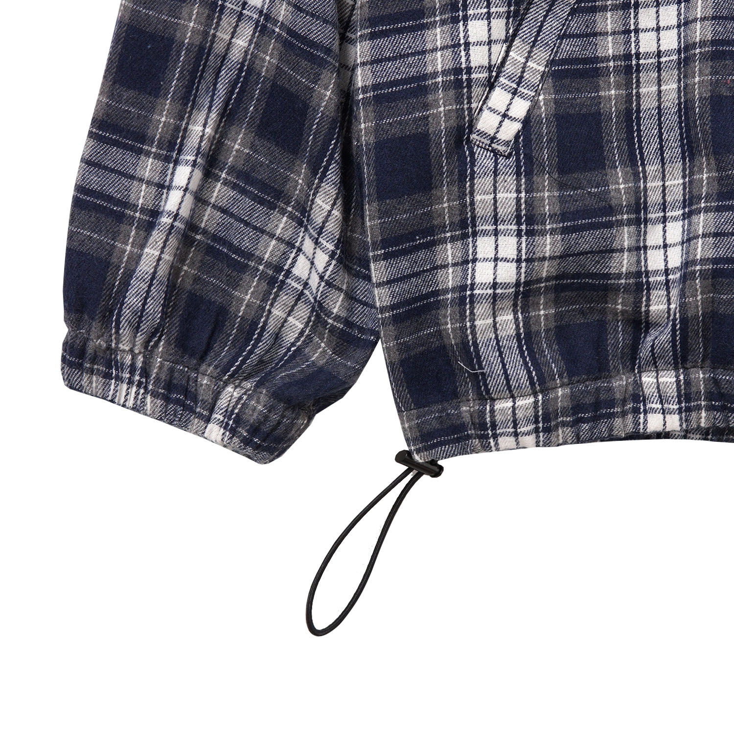 Noforty Project Long Shirt Flanel Flap Navy Blue