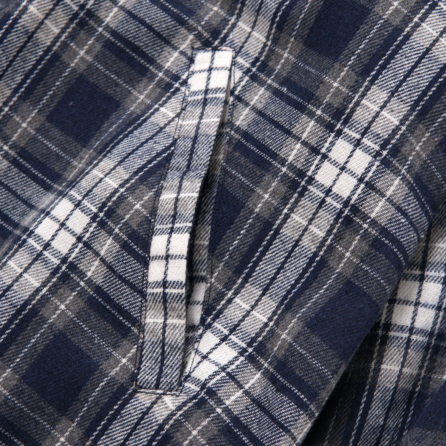 Noforty Project Long Shirt Flanel Flap Navy Blue