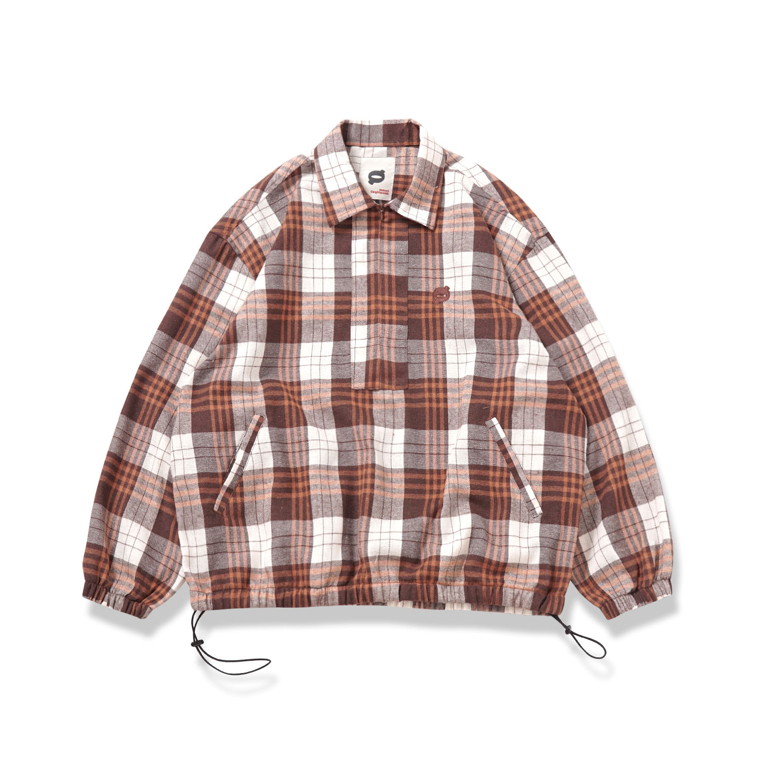 Noforty Project Long Shirt Flanel Flap Brown